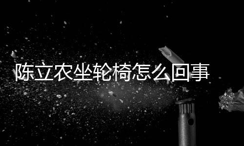 回事农坐农怎生什么了么病轮椅了怎么陈立陈立
